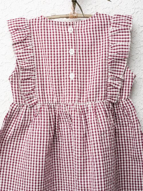 Sleeveless Round Neck Ruffle Bow Dress/Mini Dresses With Bow For Baby/Kid Girls