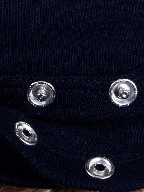 Short Sleeve Lap Shoulder Blue Bodysuits For Baby Boy