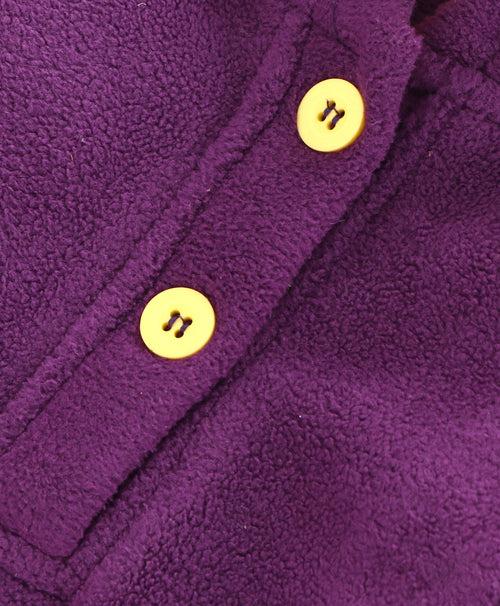 Polar-Fleece Purple  Hoodie Sweatshirt For Unisex Baby