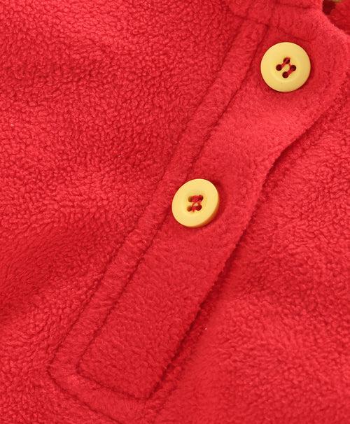 Polar-Fleece Red Hoddie Sweatshirt For Unisex Baby