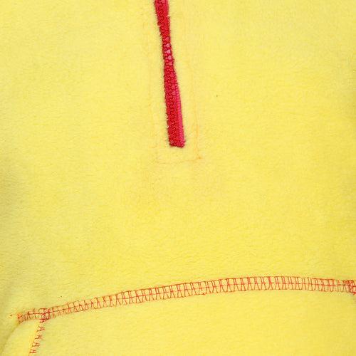 Polar-Fleece High Collar Yellow Color Sweatshirt for Kids