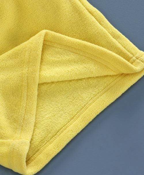 Polar-Fleece Yellow Hoodie Sweatshirt For Unisex Baby