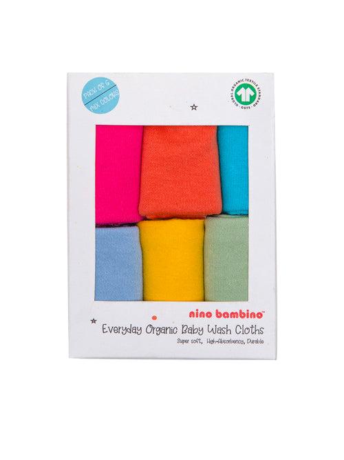Multi-Color Wash Clothes (Pack Of 12) For Unisex Baby
