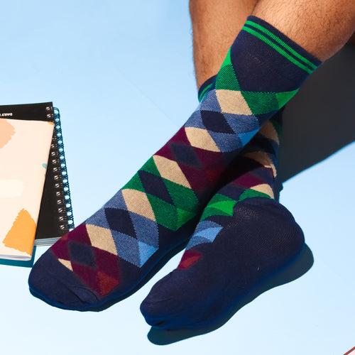 The Scotsman | Plaid Crew Socks for Men