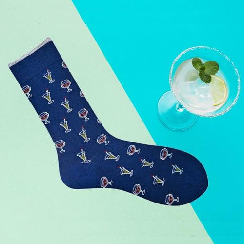 Socktail | Navy Mid-Calf Socks For Men | 1 Pair