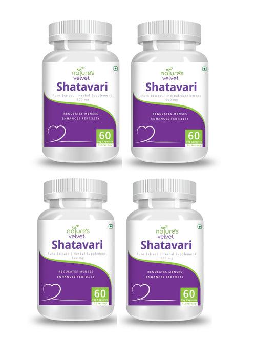 Shatavari Pure Extract For Women - Harmonal Balance And Menstrual Regulation - 500 MG (60 Vegetarian)