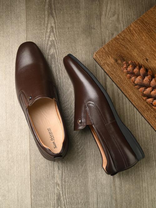 Reine Brown Solid Slip-Ons