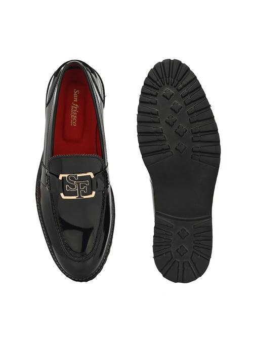 Flambe Black Chunky Loafers