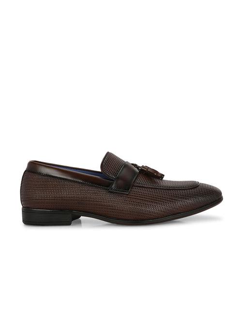 Piper Brown Textured Slip-Ons