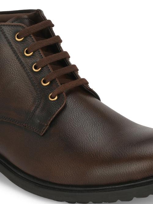 Tempt Tan Lace-Up Boots