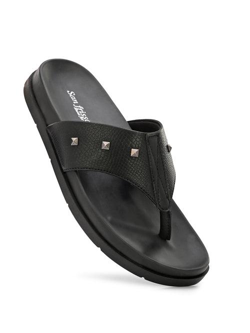 Cornell Black Thong Slippers