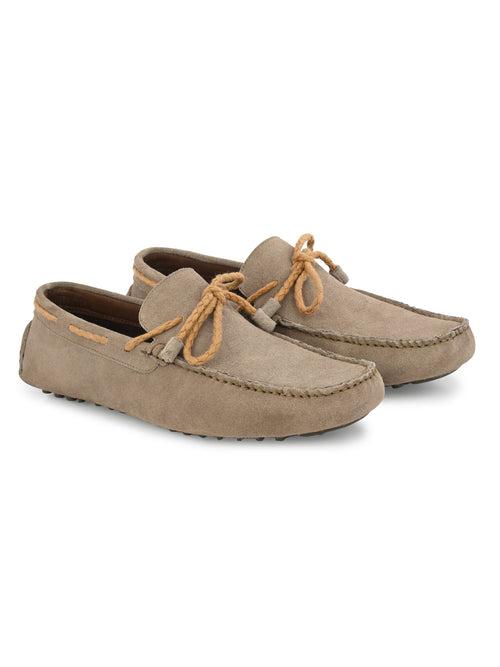 Slate Beige Driving Loafers