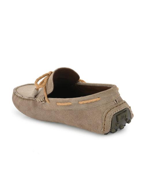 Slate Beige Driving Loafers