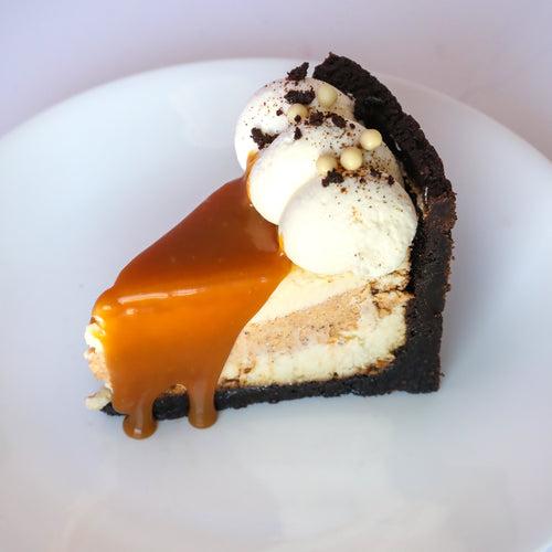 Pumpkin Oreo Salted Caramel Cheesecake