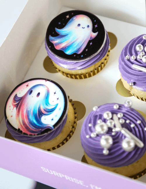 Iridescent Ghosts Box of 6 Cupcakes