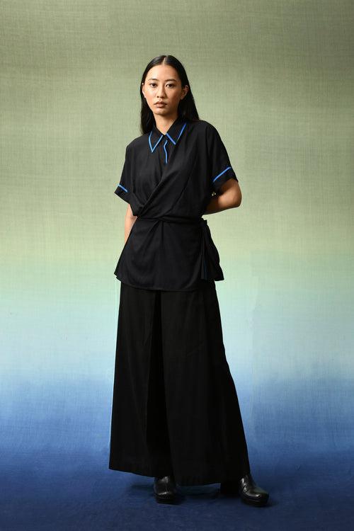 Sari pleated tailored trousers