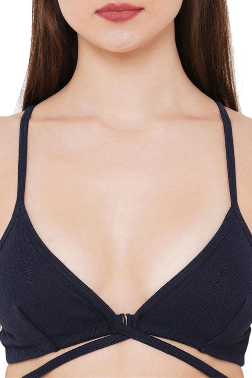 Organic Cotton Bralette_ISB117-Navy-