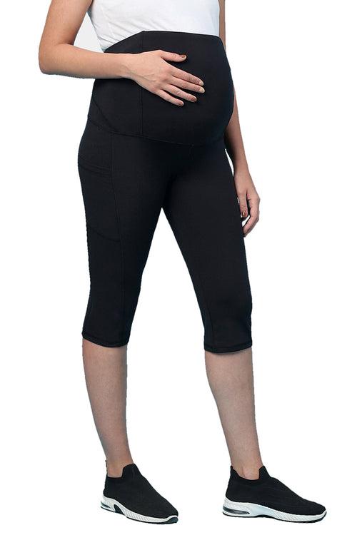 Recycled Fibre Maternity Mid-Calf Tights_ISML012-Anthracite