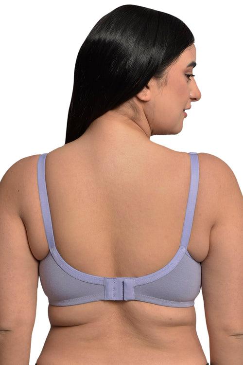 Plus Size Lavender Organic Cotton Bamboo Non Padded  Feeding Bra