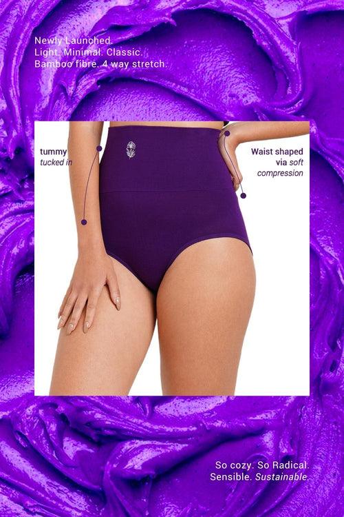 Super Soft Bamboo Fibre Antimicrobial Seamless Tummy Tucker-ISP067-Acai-