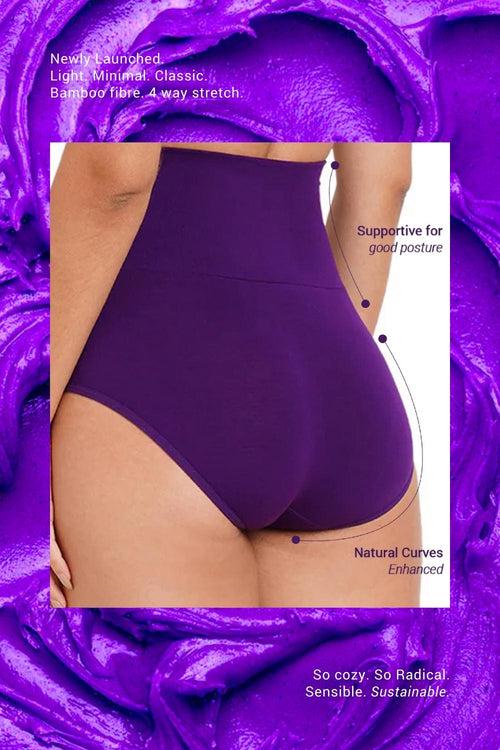 Super Soft Bamboo Fibre Antimicrobial Seamless Tummy Tucker-ISP067-Acai-