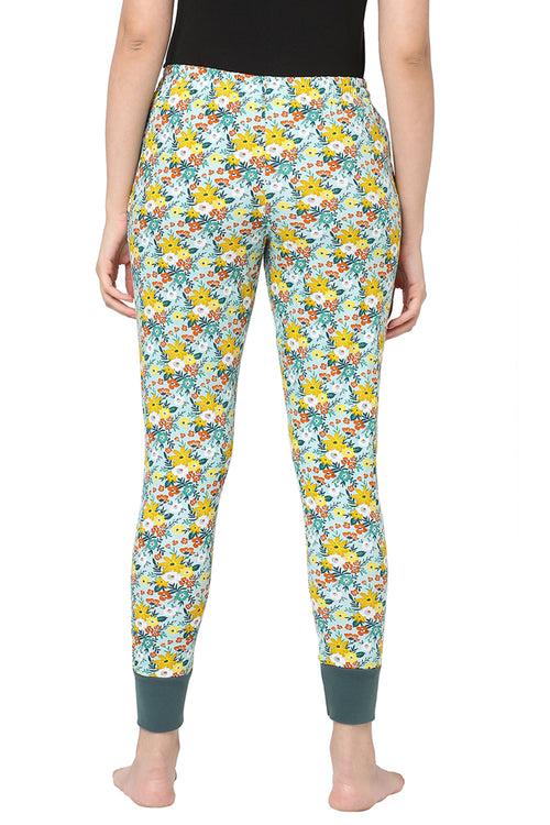 Organic Cotton Full-length Pajama-ISL009-Blue Daisy