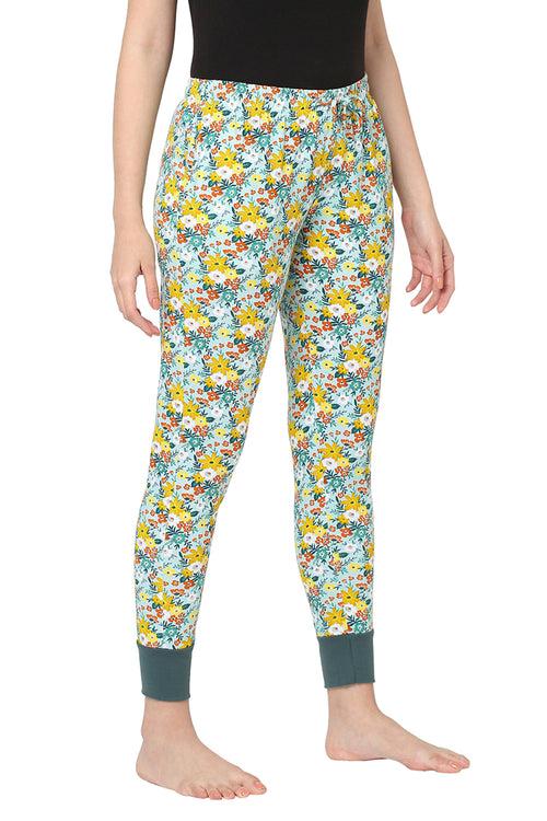 Organic Cotton Full-length Pajama-ISL009-Blue Daisy