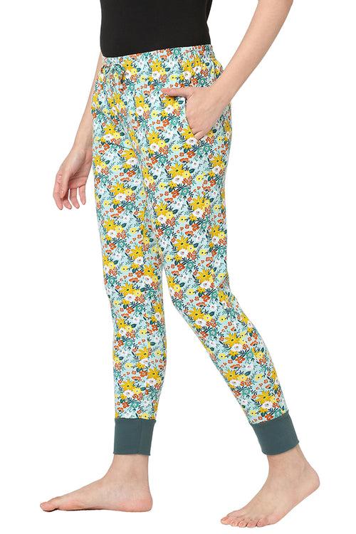 Organic Cotton Full-length Pajama-ISL009-Blue Daisy