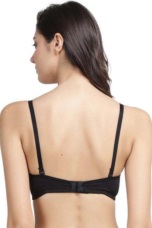 Organic Cotton  Antimicrobial Wire-free Padded Bra (Pack of 3)-ISB068-Black_Black_Coral Pink-