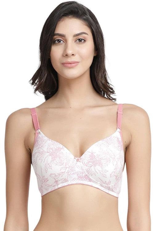 Organic Cotton  Antimicrobial Wire-free Padded Bra (Pack of 3)-ISB068-B.Pink_B.Pink_Coral Pink-