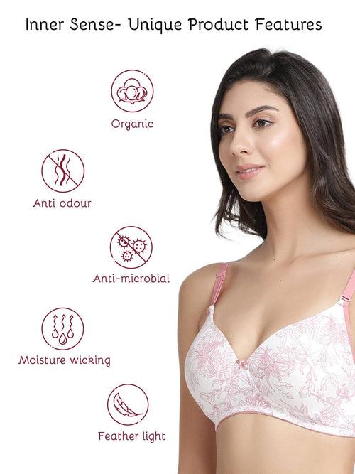 Organic Cotton  Antimicrobial Wire-free Padded Bra (Pack of 3)-ISB068-B.Pink_B.Pink_Coral Pink-