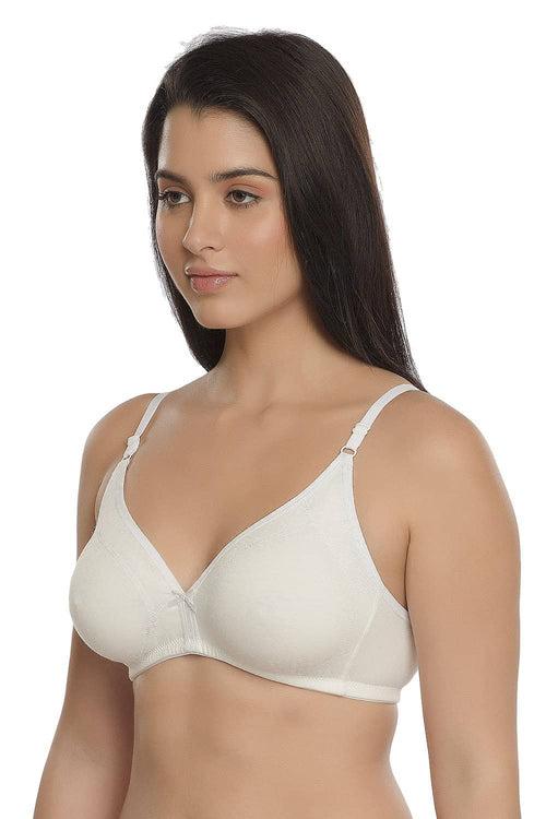 Organic Cotton Antimicrobial Seamless Triangular Bra with Supportive Stitch (Pack of 2)-ISB099-Fuschia_M.White-