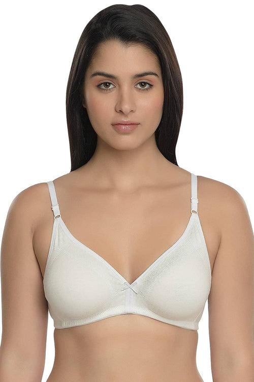 Organic Cotton Antimicrobial Seamless Triangular Bra with Supportive Stitch (Pack of 3)-ISB099-_Fuschia_Fuschia_M.White-