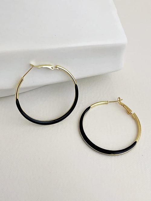 Yellow Chimes Earrings for Women and Girls Hoop Earrings for Girls | Gold Toned Crystal Studded Big Hoop Earrings | Birthday Gift for girls and women Anniversary Gift for Wife