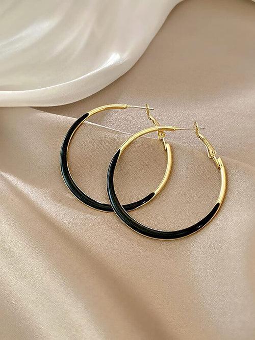 Yellow Chimes Earrings for Women and Girls Hoop Earrings for Girls | Gold Toned Crystal Studded Big Hoop Earrings | Birthday Gift for girls and women Anniversary Gift for Wife