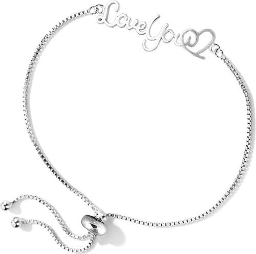 Yellow Chimes Bracelet for Women and Girls Fashion Silver Chain Bracelets for Women and Girls | Silver Toned Valentine love Heart Chain Bracelet | Birthday Gift For Girls & Women