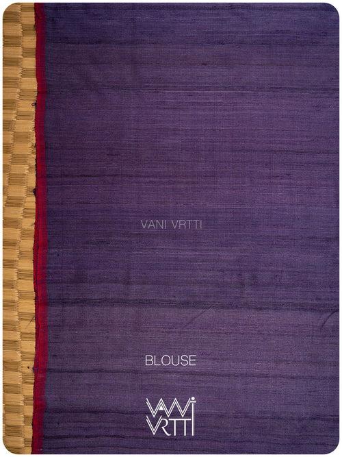 Teal Blue Antara Handspun Tussar Silk Saree