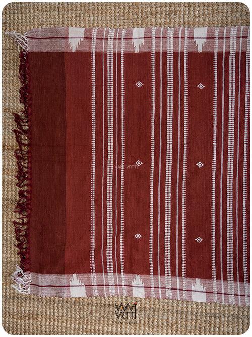 Madder Red Diamond Butta Kotpad Shawl