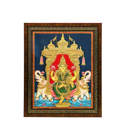 Gajalakshmi Antique Tanjore Painting