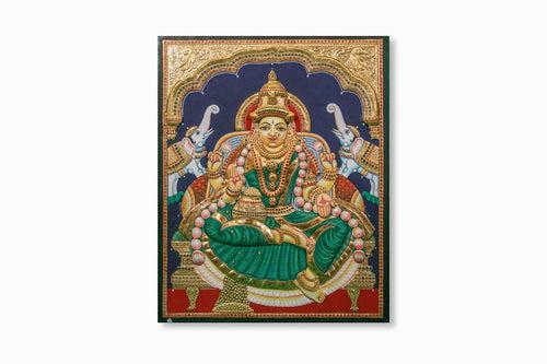Mahalakshmi Antique Semi Embossed Tanjore Painting