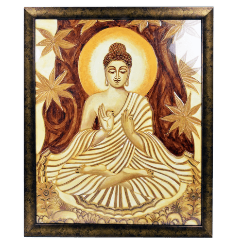 Buddha Coffee Powder Art Wall Decor