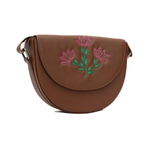 Pichwai embroidered lune bag