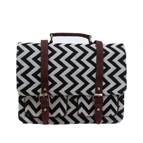 Zig Zag Printed Laptop bag