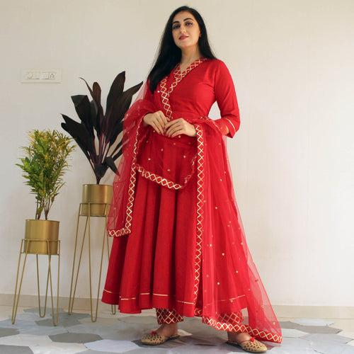 Ready to wear Red Berry suit set