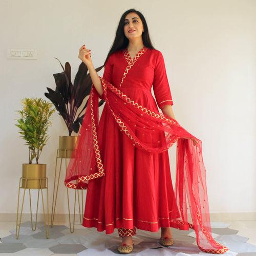 Ready to wear Red Berry suit set