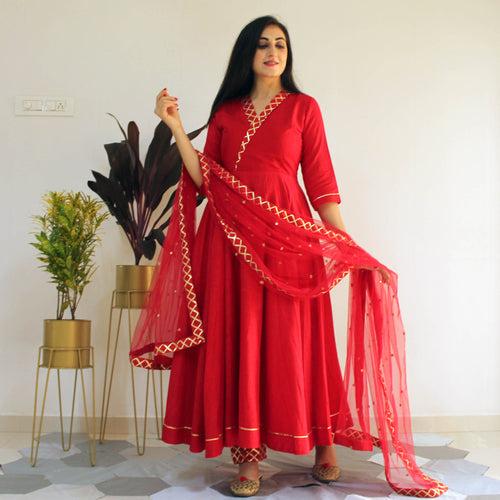 Ready to wear Red Berry suit set