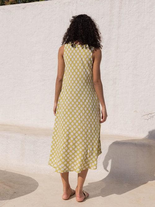 Kale Polka Sleeveless Dress