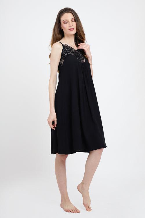 Nightgown Midi Dresses Black Small to 3XL