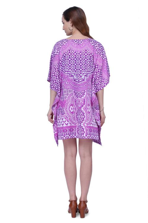 Women's Kaftan Suitable for Standard to Plus Size 158-Purple