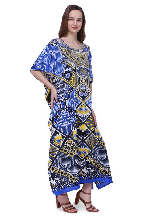 Womens Kaftans Kimono Maxi Style Dresses in One Size (132)